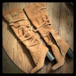 Sam Edelman Sable Over the Knee Boots in Caramel